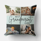 ミニマリストのパステル最高のブルー祖父母の写真 クッション (正面)