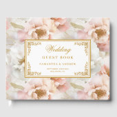 ミニマリストのパステル結婚ピンクのゲストブック ゲストブック (正面)