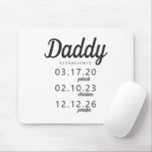 ミニマリストのパパが子どもの誕生日付を設定 マウスパッド (マウス)