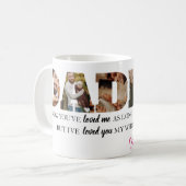 ミニマリストのパパの写真コラージュがハッピー・パパの日 コーヒーマグカップ (正面左)