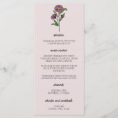 ミニマリストのパープル結婚アスターのメニュー メニュー (正面)