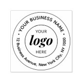 ミニマリストのビジネスアドレスロゴ会社 セルフインキングスタンプ (デザイン)