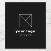 ミニマリストのビジネスカスタムロゴのプロモーションブラック ワインラベル (シングルラベル)