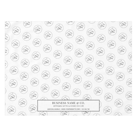 ミニマリストのビジネスロゴのプロモーションのトレードショー テーブルクロス (正面(横))