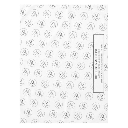 ミニマリストのビジネスロゴのプロモーションのトレードショー テーブルクロス (正面)