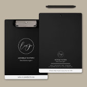 ミニマリストのビジネスロゴ白黒プロモーション クリップボード