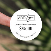 ミニマリストのビジネスロゴ製品価格ラベルシール ラウンドシール