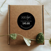 ミニマリストのビジネスロゴ製品価格ラベルシール ラウンドシール