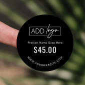 ミニマリストのビジネスロゴ製品価格ラベルシール ラウンドシール