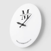 ミニマリストのビジネス企業のロゴギフト会社 ラージ壁時計 (傾斜)