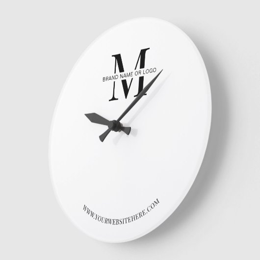 ミニマリストのビジネス企業のロゴギフト会社 ラージ壁時計 (傾斜)