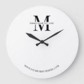 ミニマリストのビジネス企業のロゴギフト会社 ラージ壁時計 (正面)