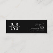 ミニマリストのビジネス企業のロゴDrinkバウチャー スキニー名刺 (裏面)