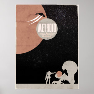 ミニマリストのビデオゲームMetroid ポスター