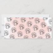 ミニマリストのピンクの水の色のギフト証明書のロゴ (裏面)