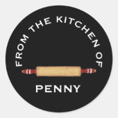 ミニマリストのピン転が白黒から ラウンドシール (正面)