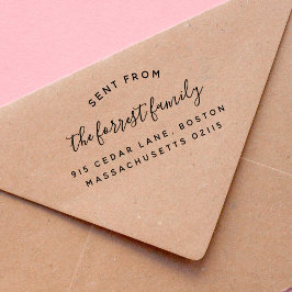 ミニマリストのファミリ名の送信元差出人住所 ラバースタンプ