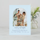 ミニマリストのフォイル写真家族クリスマスカード 箔シーズンカード (立ち正面)