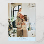 ミニマリストのフォイル写真家族クリスマスカード 箔シーズンカード (裏面)