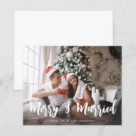 ミニマリストのフォト クリスマス+結婚 報告 はがき Budget