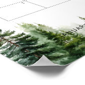 ミニマリストのフォレスト期限カレンダーを推測 ポスター (角)