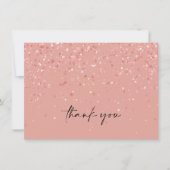 ミニマリストのフラッシュピンク モダン おしゃれ サンキューカード (正面)