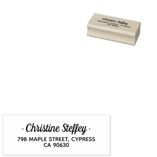 ミニマリストのフルネーム手書き差出人住所 ラバースタンプ (押印)