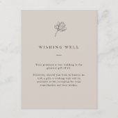 ミニマリストのフローラ・ニュートラル・ウィッシング  エンクロージャーカード (正面)