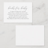 ミニマリストのブックリクエスト赤ちゃんシャワーエンクロージャカード エンクロージャーカード (正面/裏面)