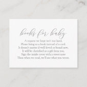 ミニマリストのブックリクエスト赤ちゃんシャワーエンクロージャカード エンクロージャーカード (正面)