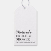 ミニマリストのブライダルシャワーのギフトタグ ギフトタグ (正面)