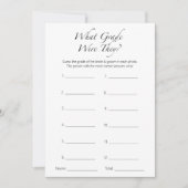 ミニマリストのブライダルシャワーカード 招待状 (正面)