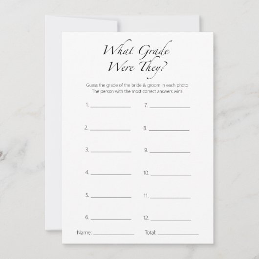 ミニマリストのブライダルシャワーカード 招待状 (正面)