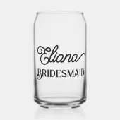 ミニマリストのブライドメイドまたはメイド・オブ・オーナー（花嫁付き添い人） ガラス缶 (正面)