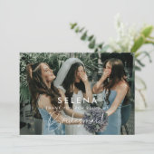 ミニマリストのブライドメイドサンキューカード 招待状 (スタンド正面)