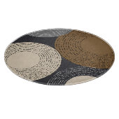 ミニマリストのブラウングレーサークル カッティングボード (角)