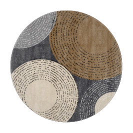 ミニマリストのブラウングレーサークル カッティングボード