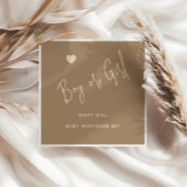 ミニマリストのブラウンボーイまたはガールジェンダーの表示 スタンダードカクテルナプキン