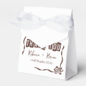 ミニマリストのブラウン&ホワイトサンキュー結婚ズ フェイバーボックス (正面サイド)