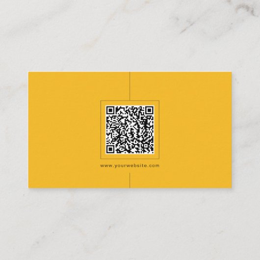 ミニマリストのブラックとイエロー名刺 名刺 (裏面)