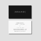 ミニマリストのブラックアドインのブランド名 名刺