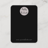 ミニマリストのブラックイヤリングディスプレイカード 名刺 (正面)