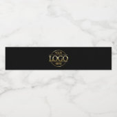 ミニマリストのブラックカンパニービジネスロゴブランド ペットボトルラベル (シングルラベル)