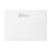 ミニマリストのブラックスクリプト結婚のお祝い ラップアラウンドラベル (裏面)