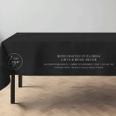 ミニマリストのブラックビジネスロゴブランドクラフトテーブル テーブルクロス