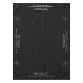 ミニマリストのブラックビジネスロゴブランドクラフトテーブル テーブルクロス (正面)