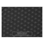 ミニマリストのブラックビジネスロゴ会社のトレードショー テーブルクロス (正面(横))