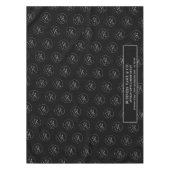 ミニマリストのブラックビジネスロゴ会社のトレードショー テーブルクロス (正面)