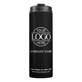 ミニマリストのブラックプロモーション会社のビジネスロゴ タンブラー