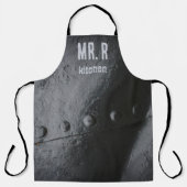 ミニマリストのブラックメタル エプロン (正面)